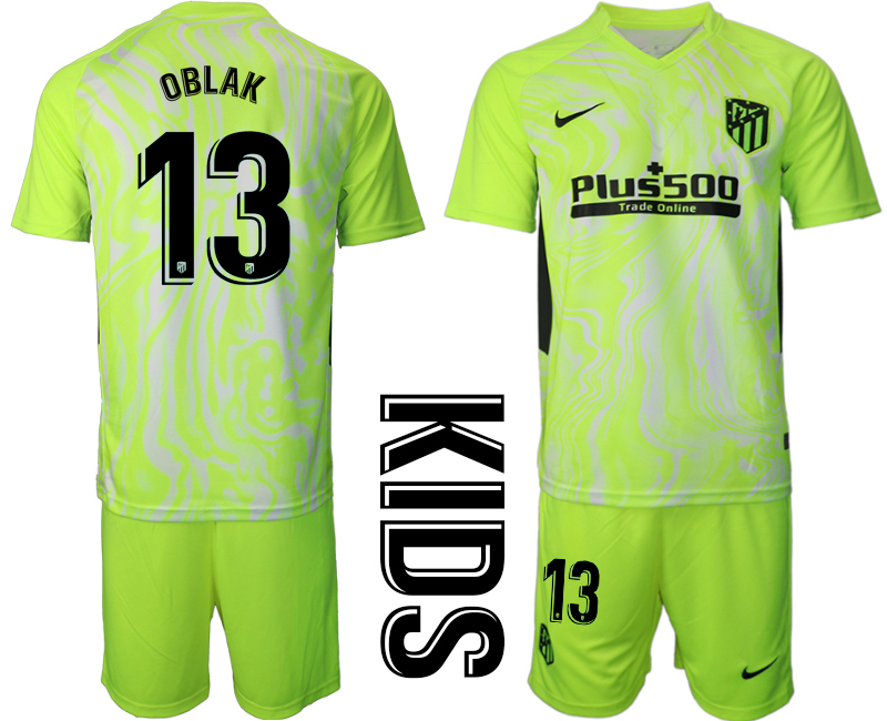2021 Atltico Madrid away youth #13 soccer jerseys->customized soccer jersey->Custom Jersey